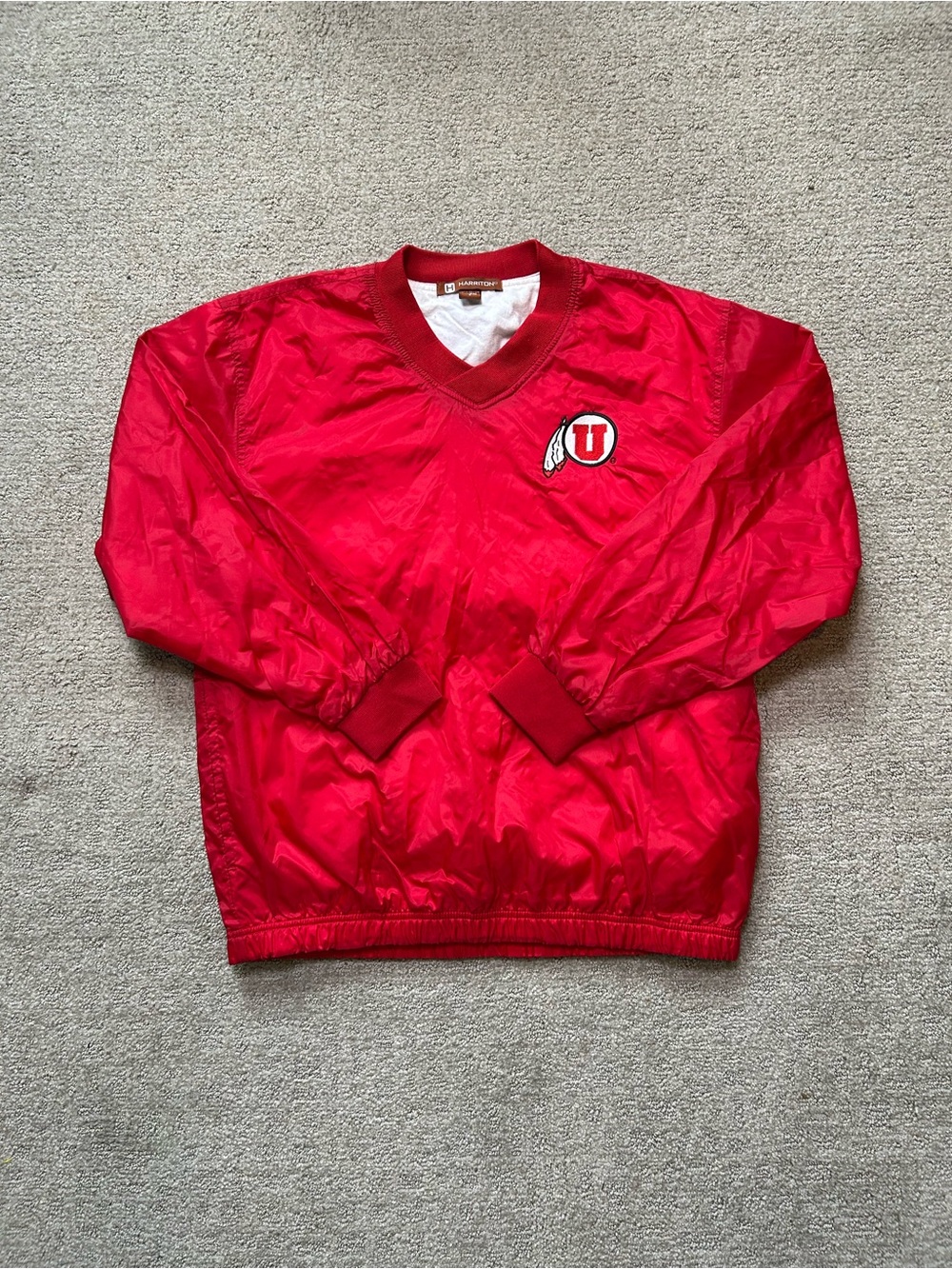 Vtg 90s University Of Utah Sweatshirt UofU College Crewneck Mens Size S Red Rare